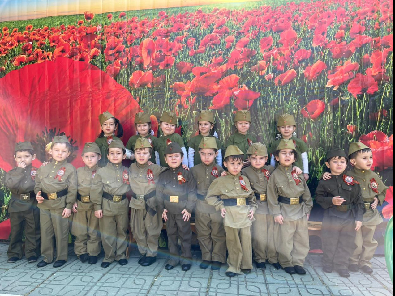 Парад победы в детском саду "Сафинат"