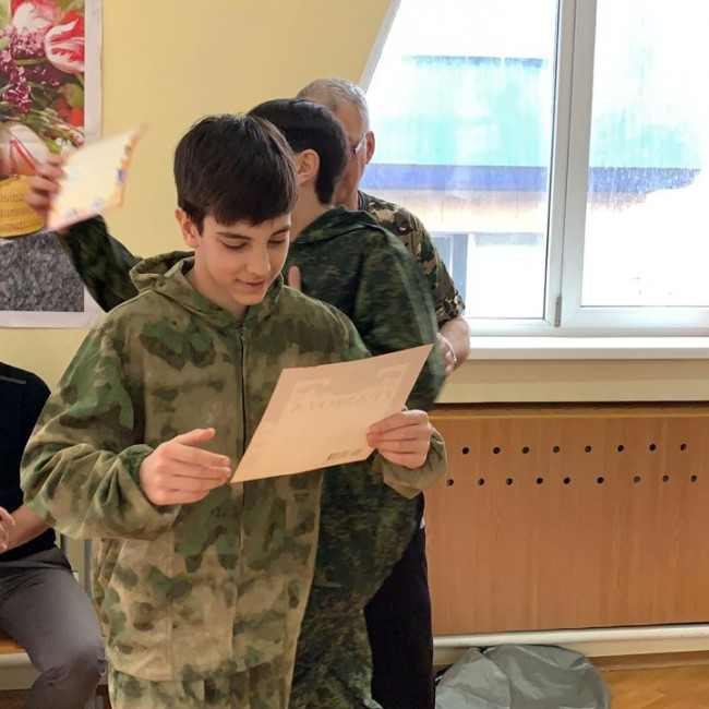 Военно-патриотическуа игра среди учащихся 7 классов.