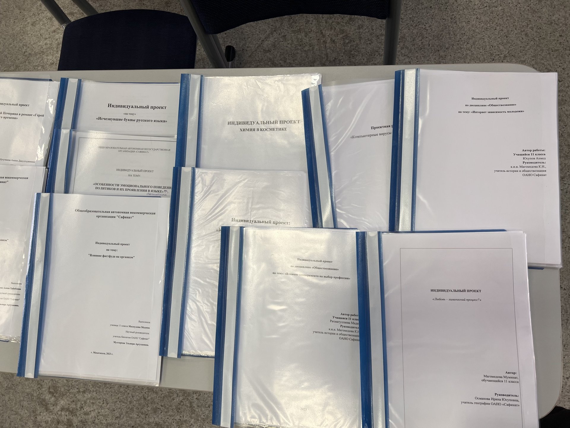 Защита индивидуальных проектов 11 класса в рамках проектно-исследовательской деятельности